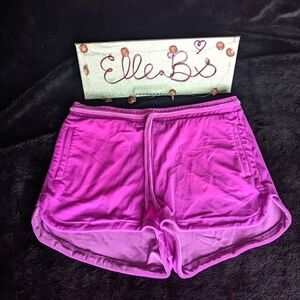 EUC Skinbiquini Purple/Pink Velvet Shorts 1